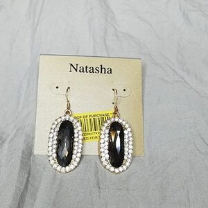 Natasha grey stone earrings